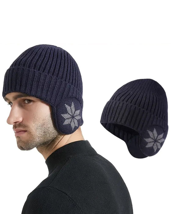 1 pièce Bonnet d’Hiver pour Femme Doublé en Polaire avec Oreilles en Polaire
