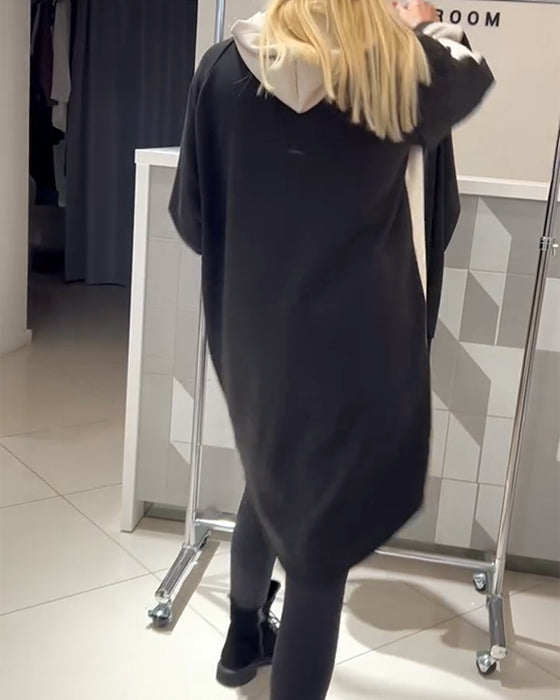 Robe À Capuche Color-Block Imprimé Floral