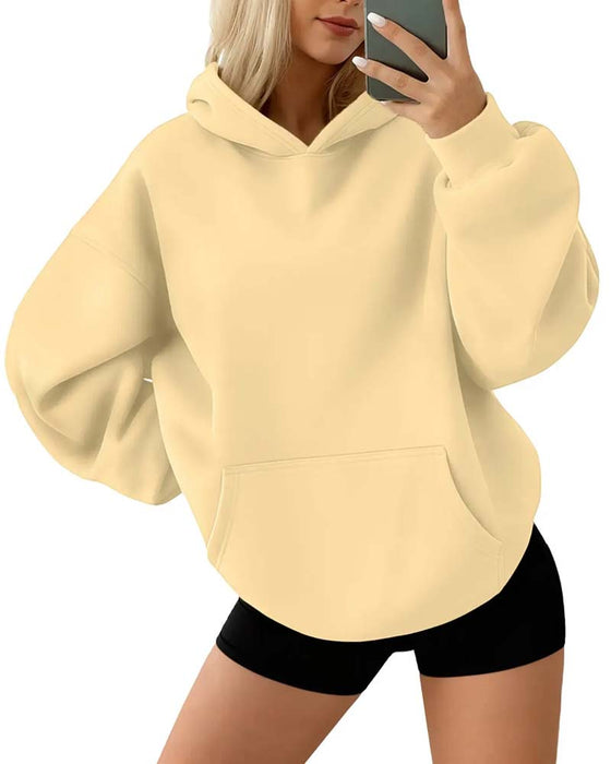 Hoodie Unie Manche Longue Décontracté