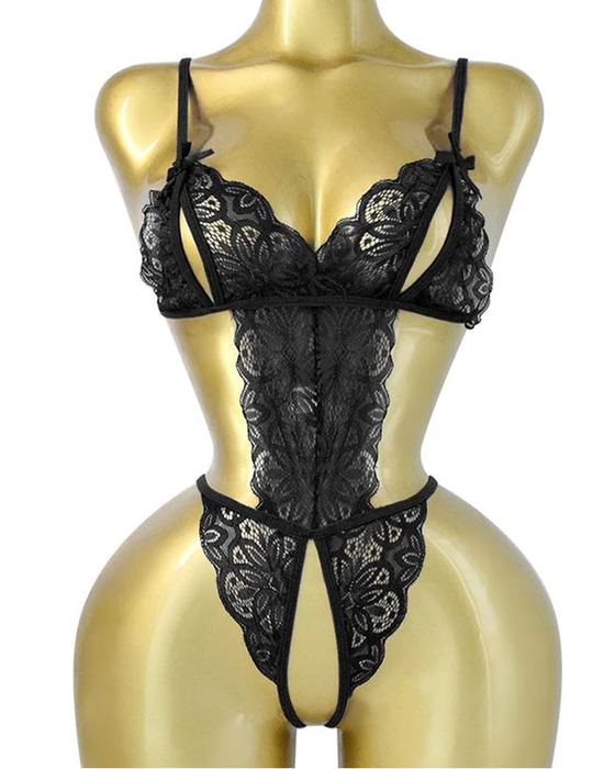 Lingerie Dentelle Nœud Une Pièce Sexy
