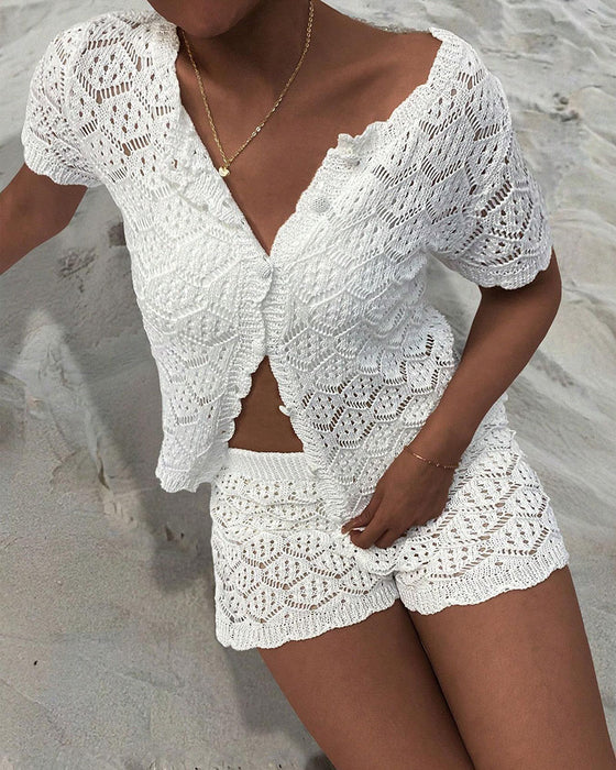 Ensemble Top Coupé Et Short