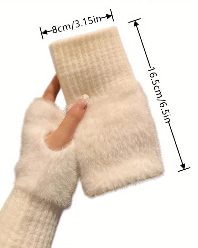 Gants Uni À La Mode Chaud