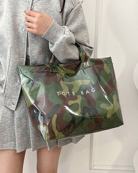 Sac Cabas Femme Camouflage Et Imprimé Feuille