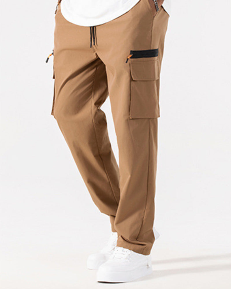 Pantalon Ample Décontracté Multi-Poches Cargo