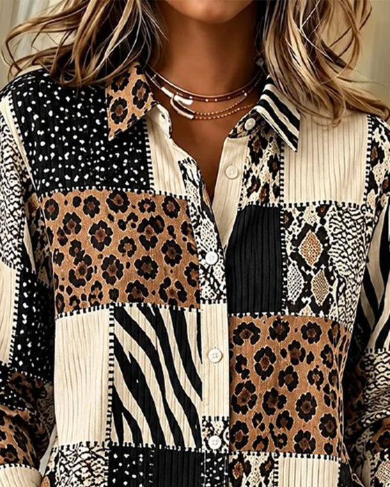 Chemise Léopard Zèbre Rayure