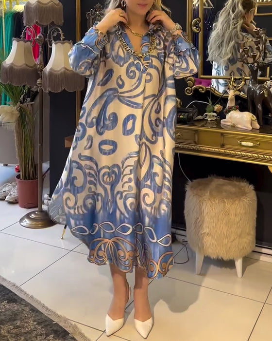 Robe imprimée ample et élégante