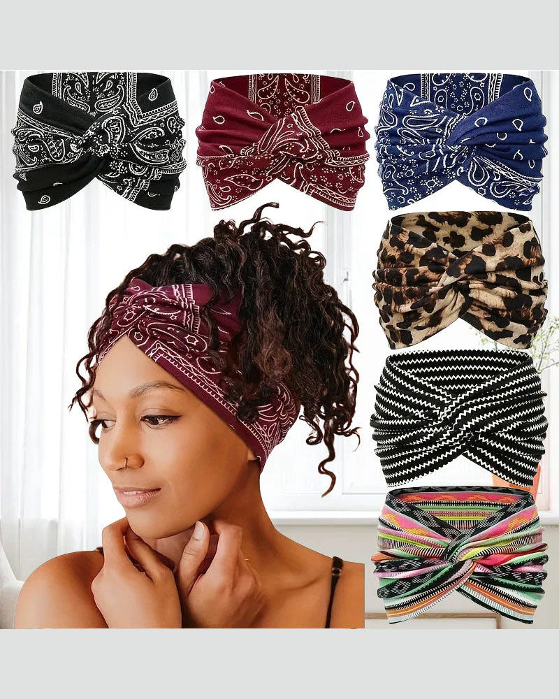 Bandeau Vintage Style Large Cravate-Teinture