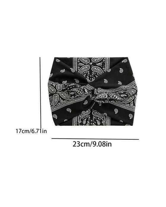 Bandeau Vintage Style Large Cravate-Teinture