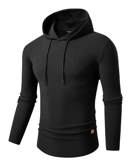 Sweatshirt Homme Unie Manches Longues Capuche