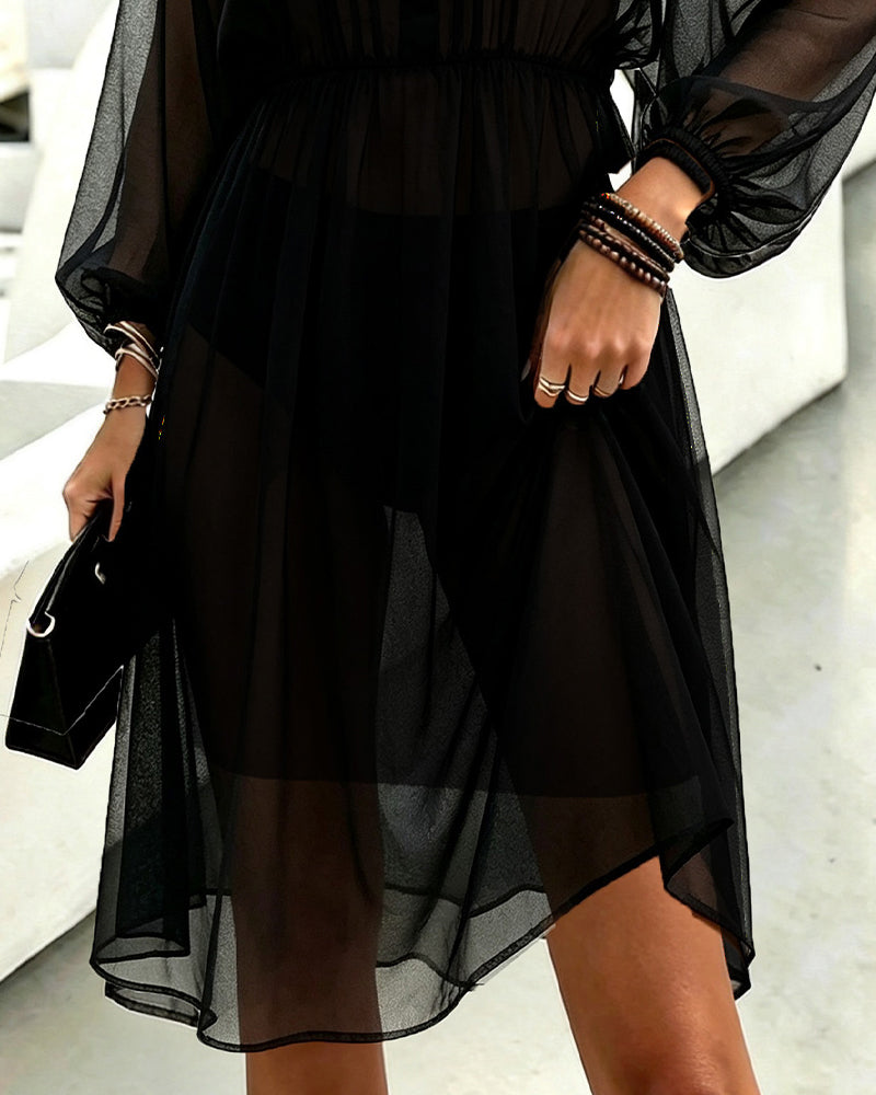 Robe Unie Tendance Décontractée