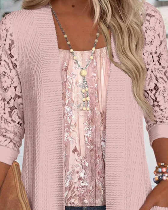 Haut À Fausse Deux-Pièces Et Patchwork