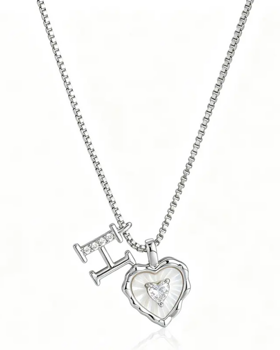 A–Z Micro-Pavé Lettre Initiale Pendentif Collier