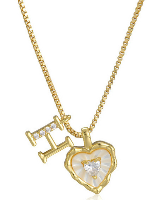 A–Z Micro-Pavé Lettre Initiale Pendentif Collier