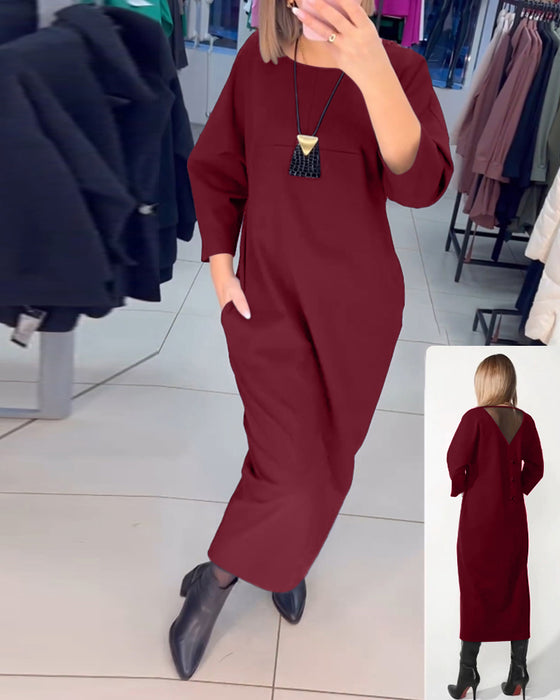 Robe à manches longues et poches