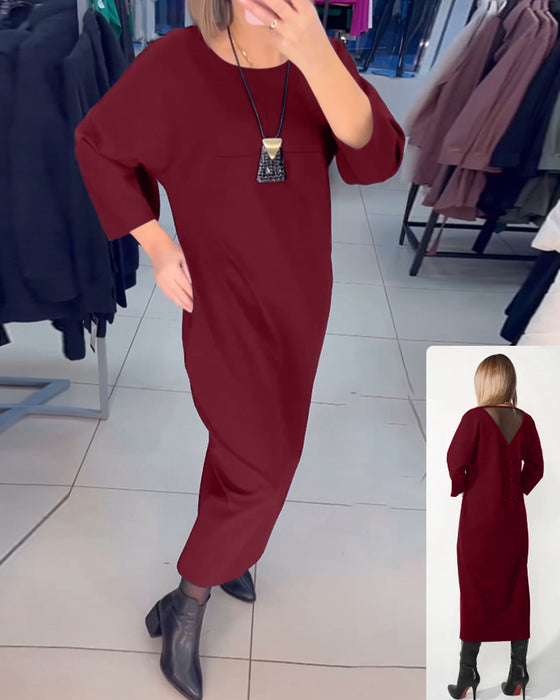 Robe à manches longues et poches