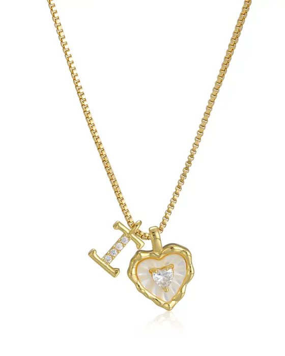 A–Z Micro-Pavé Lettre Initiale Pendentif Collier