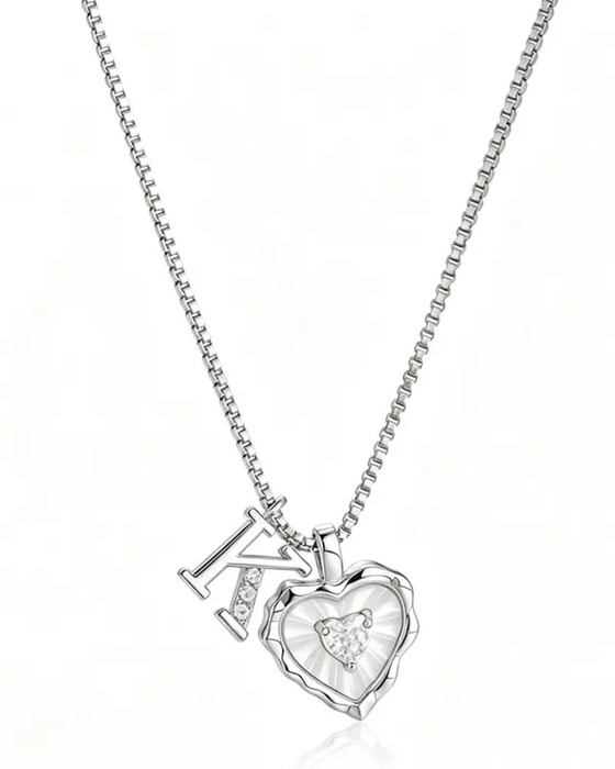 A–Z Micro-Pavé Lettre Initiale Pendentif Collier