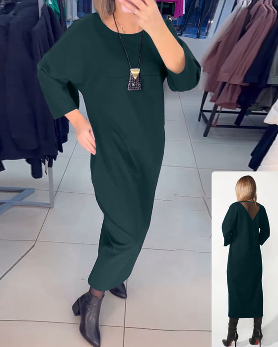 Robe à manches longues et poches