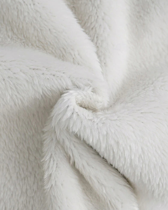 Pantalon décontracté en polaire imprimé lettres