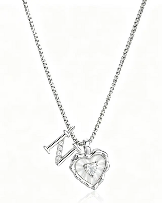 A–Z Micro-Pavé Lettre Initiale Pendentif Collier