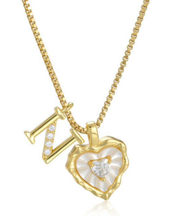 A–Z Micro-Pavé Lettre Initiale Pendentif Collier