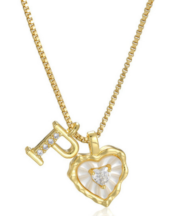 A–Z Micro-Pavé Lettre Initiale Pendentif Collier