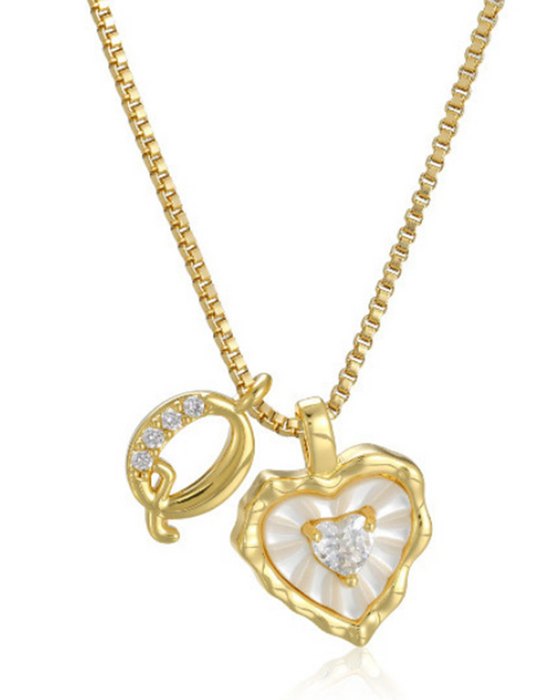 A–Z Micro-Pavé Lettre Initiale Pendentif Collier