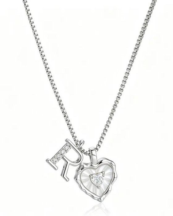 A–Z Micro-Pavé Lettre Initiale Pendentif Collier
