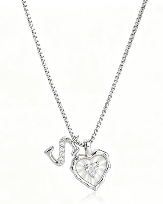A–Z Micro-Pavé Lettre Initiale Pendentif Collier
