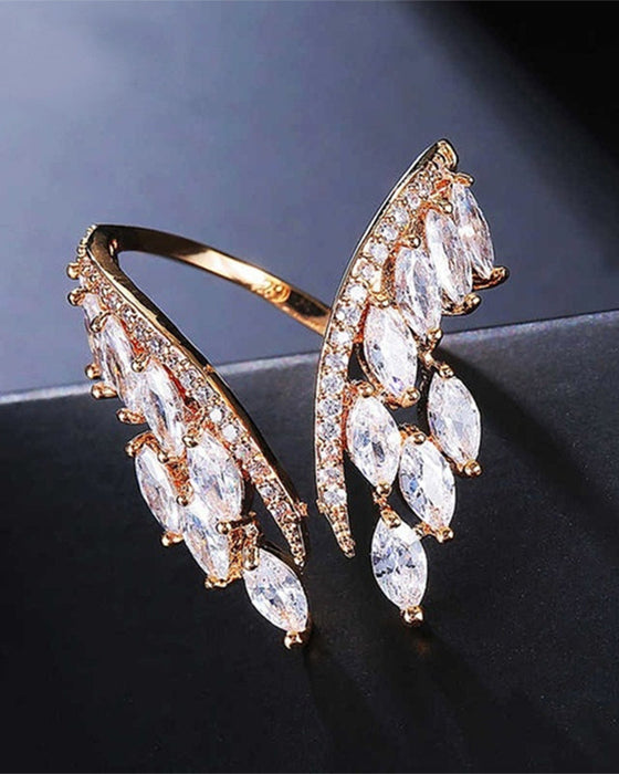 Bague et bracelet ailes d'ange