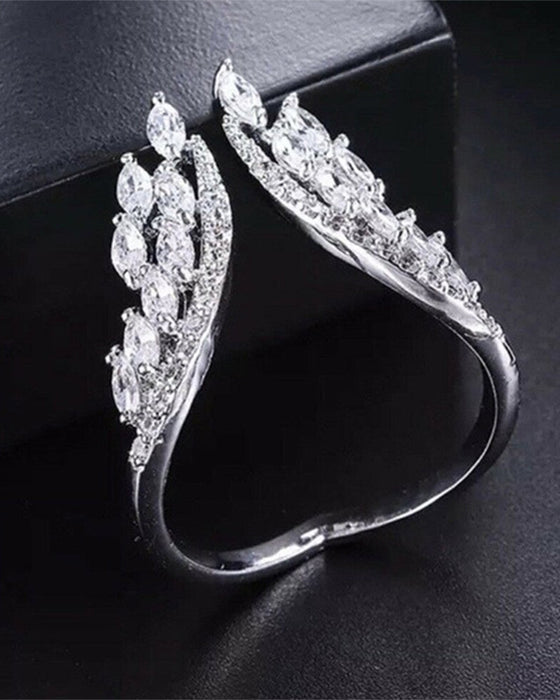 Bague et bracelet ailes d'ange