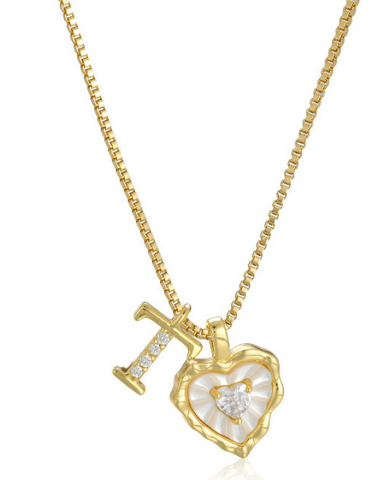 A–Z Micro-Pavé Lettre Initiale Pendentif Collier