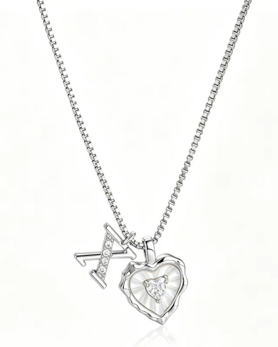 A–Z Micro-Pavé Lettre Initiale Pendentif Collier