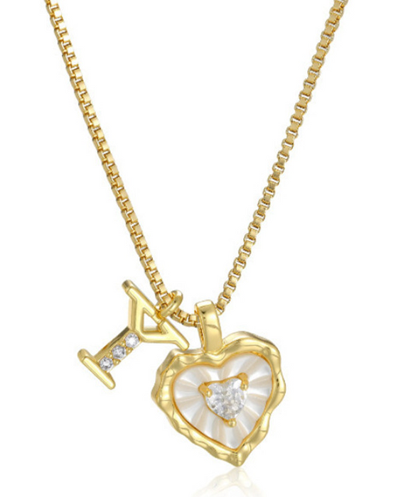 A–Z Micro-Pavé Lettre Initiale Pendentif Collier