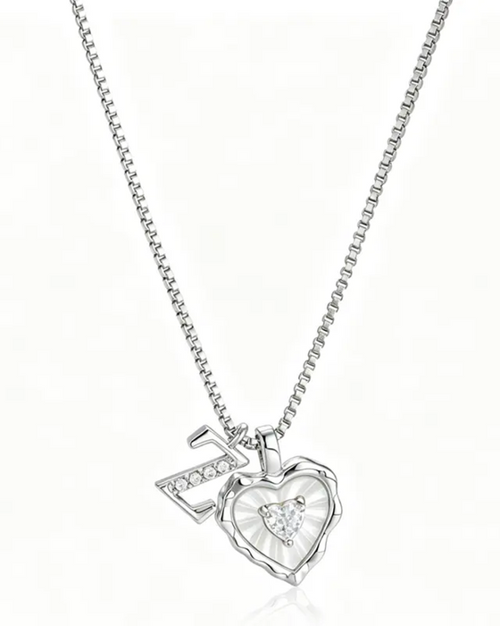 A–Z Micro-Pavé Lettre Initiale Pendentif Collier