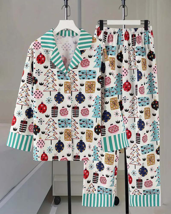 Ensemble deux pièces décontracté imprimé pour la maison