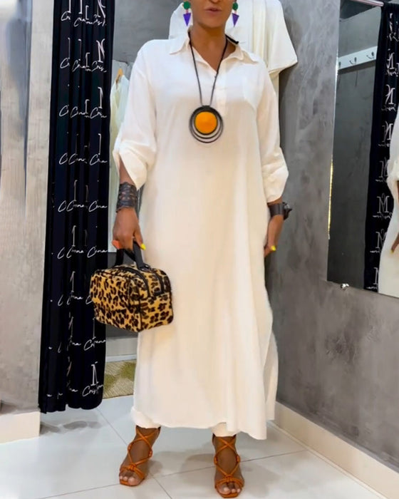 Robe de couleur unie et poche