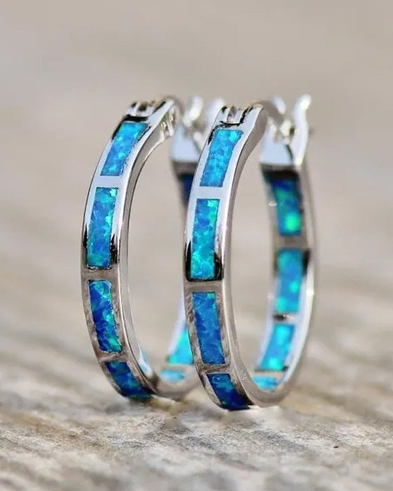 Boucles d'oreilles rondes colorées