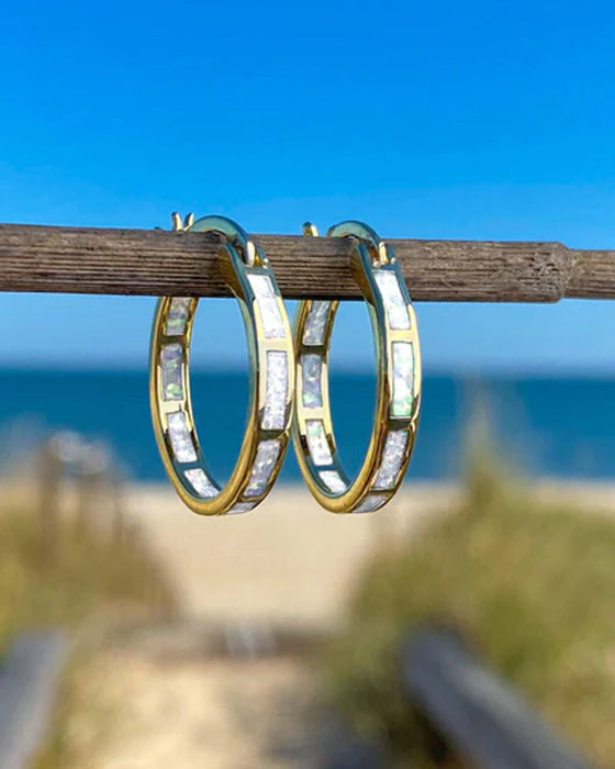 Boucles d'oreilles rondes colorées