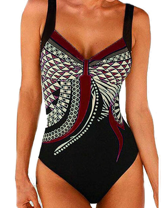 Maillot de bain une pièce à motifs