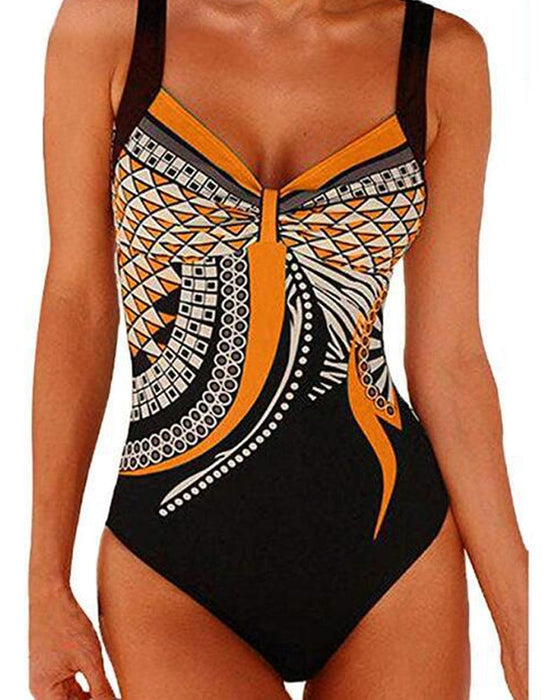 Maillot de bain une pièce à motifs