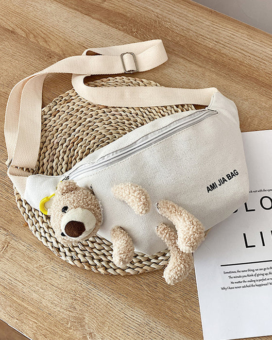 Sac à bandoulière en forme d'ours en peluche