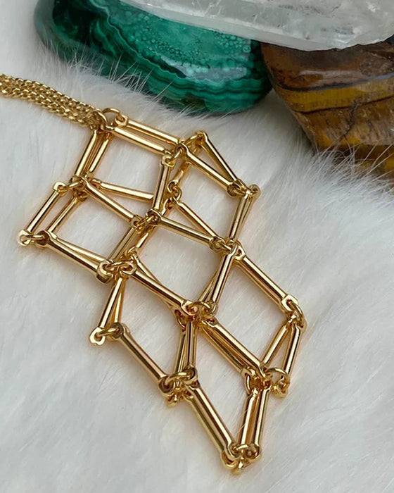 Collier porte-pierre en cristal