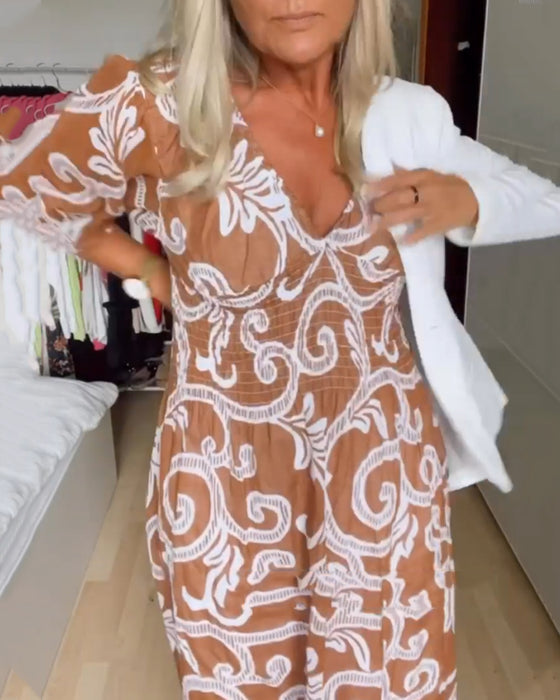 Robe imprimée décontractée en ligne A