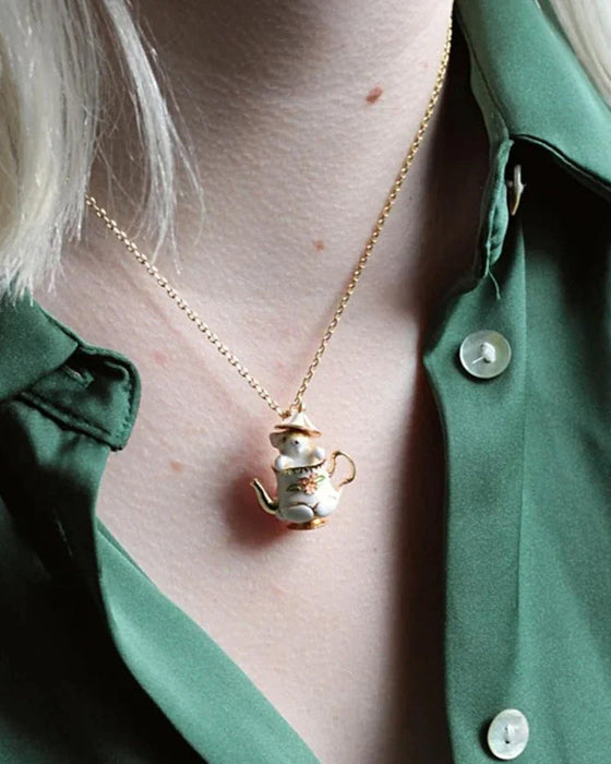 Parure de bijoux Souris dans ma théière