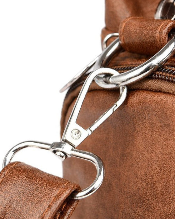 Sac à main messenger en cuir souple vintage