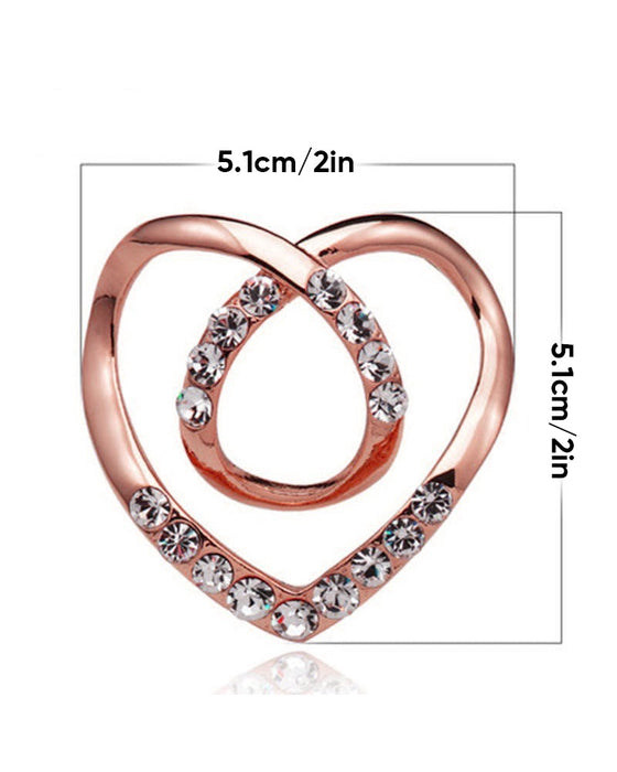 Pince à foulard plus épaisse en forme de cœur