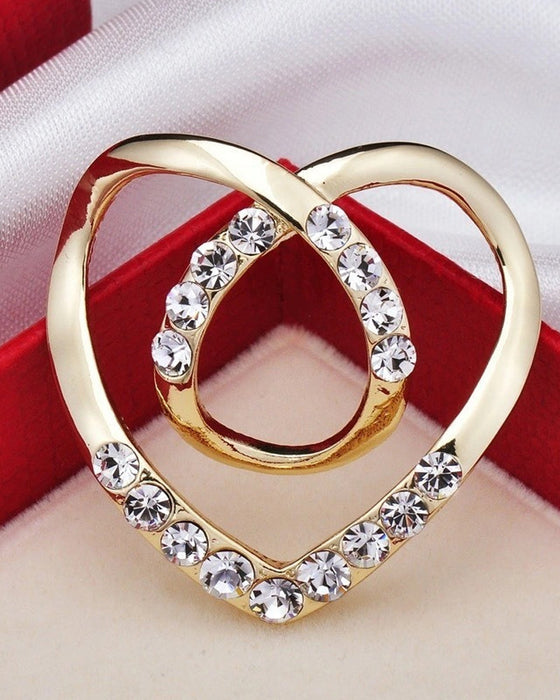 Pince à foulard plus épaisse en forme de cœur