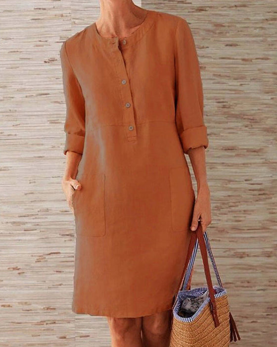 Robe élégante de couleur unie