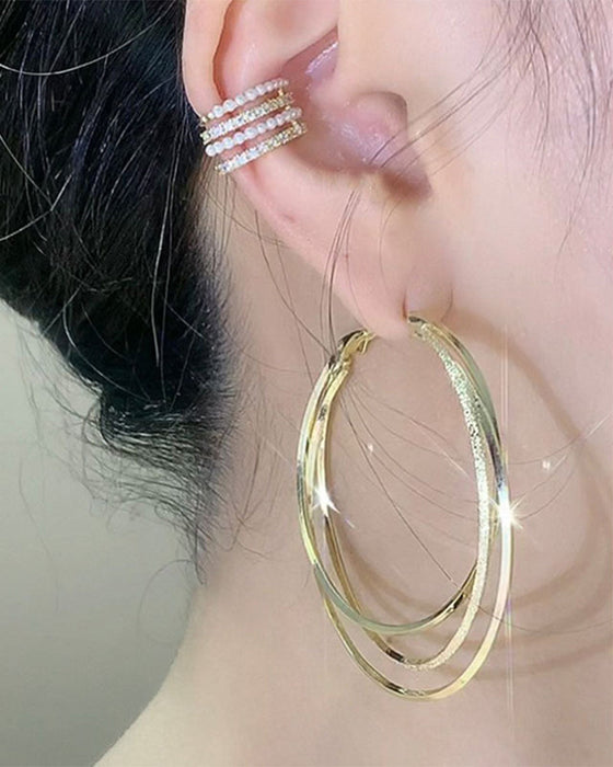 Boucles d'oreilles à plusieurs couches